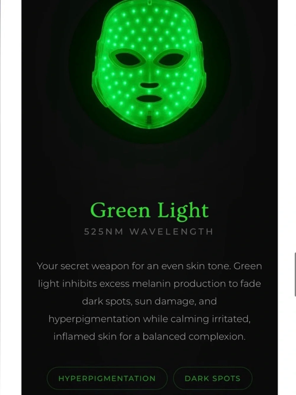 LED Light Therapy Face Mask - White by